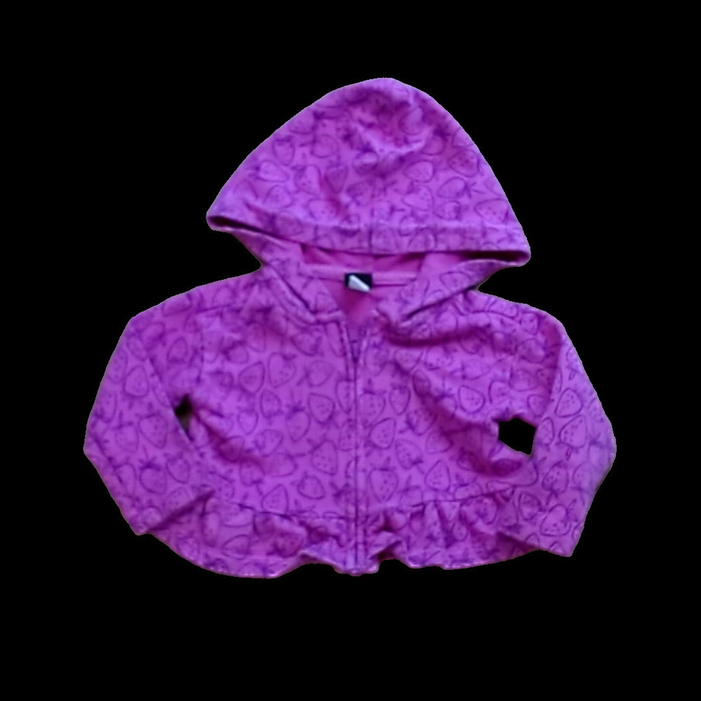 Tea Collection Boys Pink | Strawberries Zip-Up Sweater size: 6 Months - 2T
